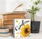 Sunflower Decor Wood Box Sign Desk Decor, Sunflower Decorations for Party, Sunflower Kitchen Decor, Living Room Bedroom Shelf Table Decoration 5 x 5 Inches